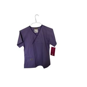 Urbane Scrubs Top Crossover Neckline Pocket‎ Medical Uniform XSM